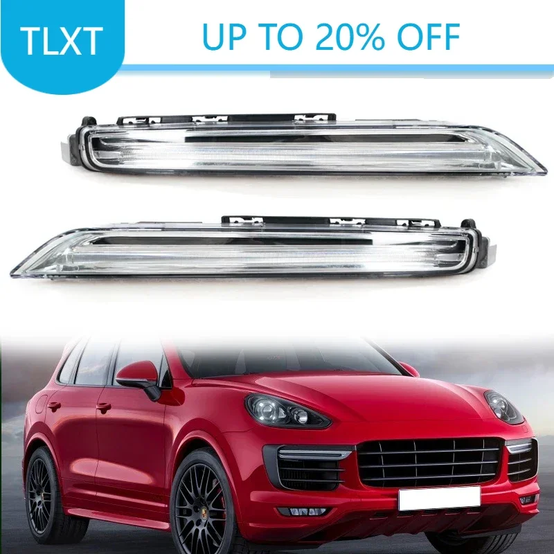 

Car Daytime Running Light For Porsche Cayenne 2015 2016 2017 LED DRL Day Light Driving FogLamp Car Light 7P5941181J 7P5941182J