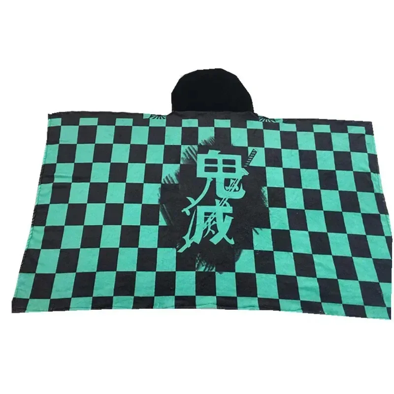 Az15Demon Slayer 코스프레 의상 애니메이션 담요 망토 Kamado Nezuko Tanjirou Tsuyuri Kanao 플란넬 어린이를위한 따뜻한 목도리 성인 여성