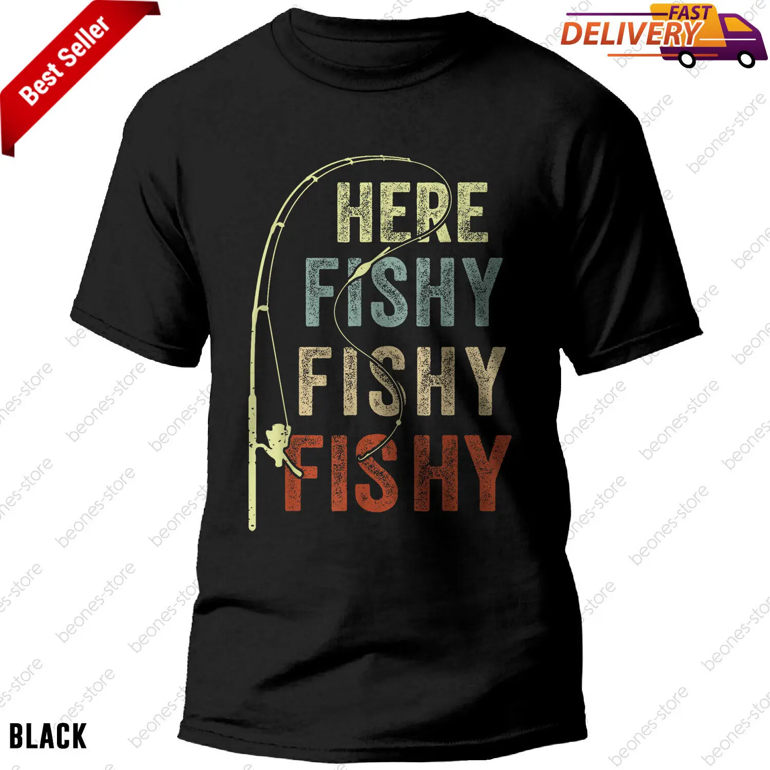 

Fishing-Shirt Here-Fishy Funny T-Shirt, Funny Special Gift For Men, Tee Gift