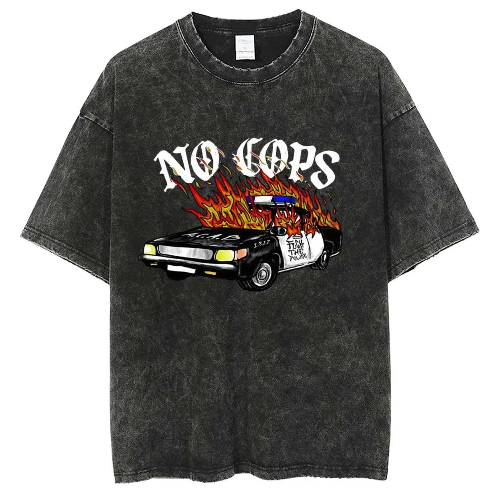 Sweet Dreams Evil Washed Tshirts Men Women Harajuku T-shirt Casual Tops Streetwear Oversized T Shirts Top Tee