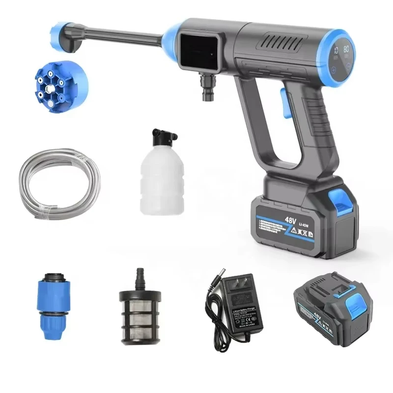 

96V 23000mAh Lithium Battery Portable High Pressure Car Washer Brushless Motor Cordless Car Wash Gun Sprayer Cleaning Machine