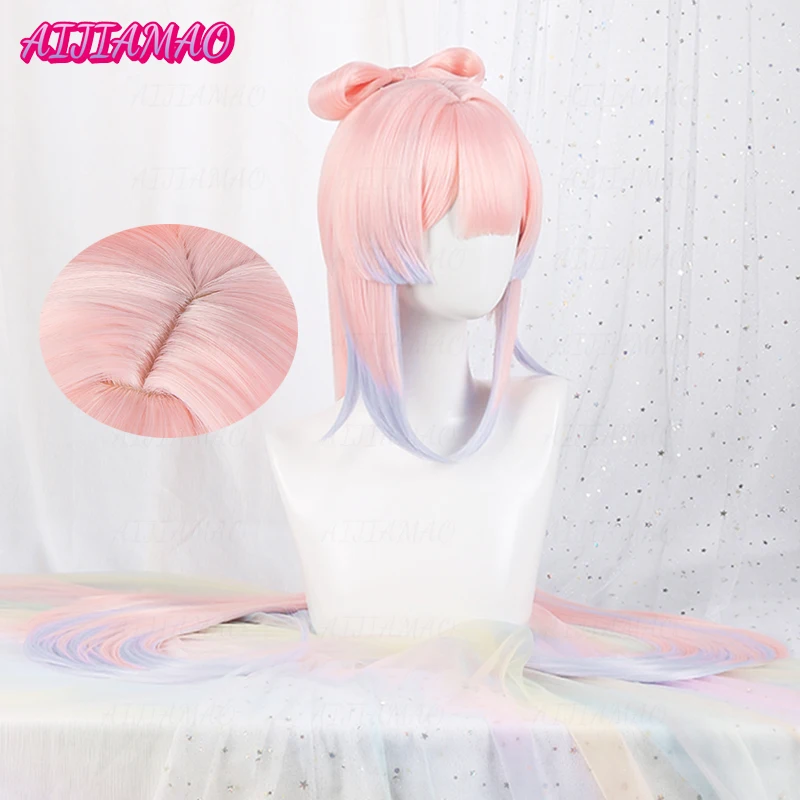 Impact Kokomi parrucca Cosplay rosa parrucca blu mista Cosplay parrucche Cosplay Anime parrucche sintetiche resistenti al calore + cappuccio parrucca