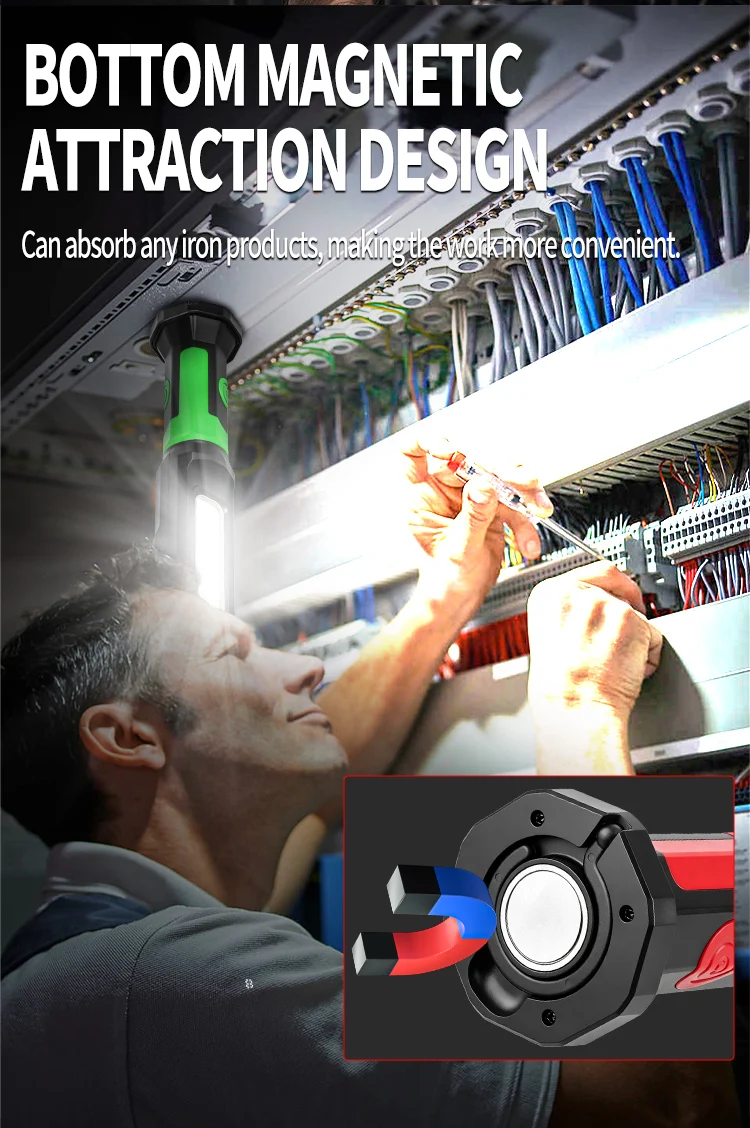 Autoreparatur-Arbeitsleuchte COB Wiederaufladbare Handinspektionsleuchte Notbeleuchtung LED-Arbeitsleuchte – Detail 20