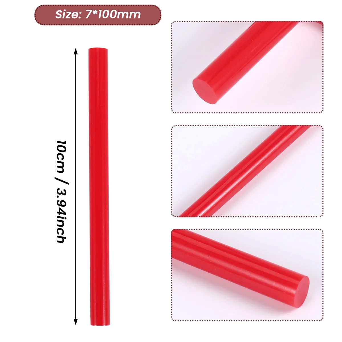20Pcs Red Hot Melt Glue Gun Adhesive Sticks 7x100mm for Craft Model Vogue