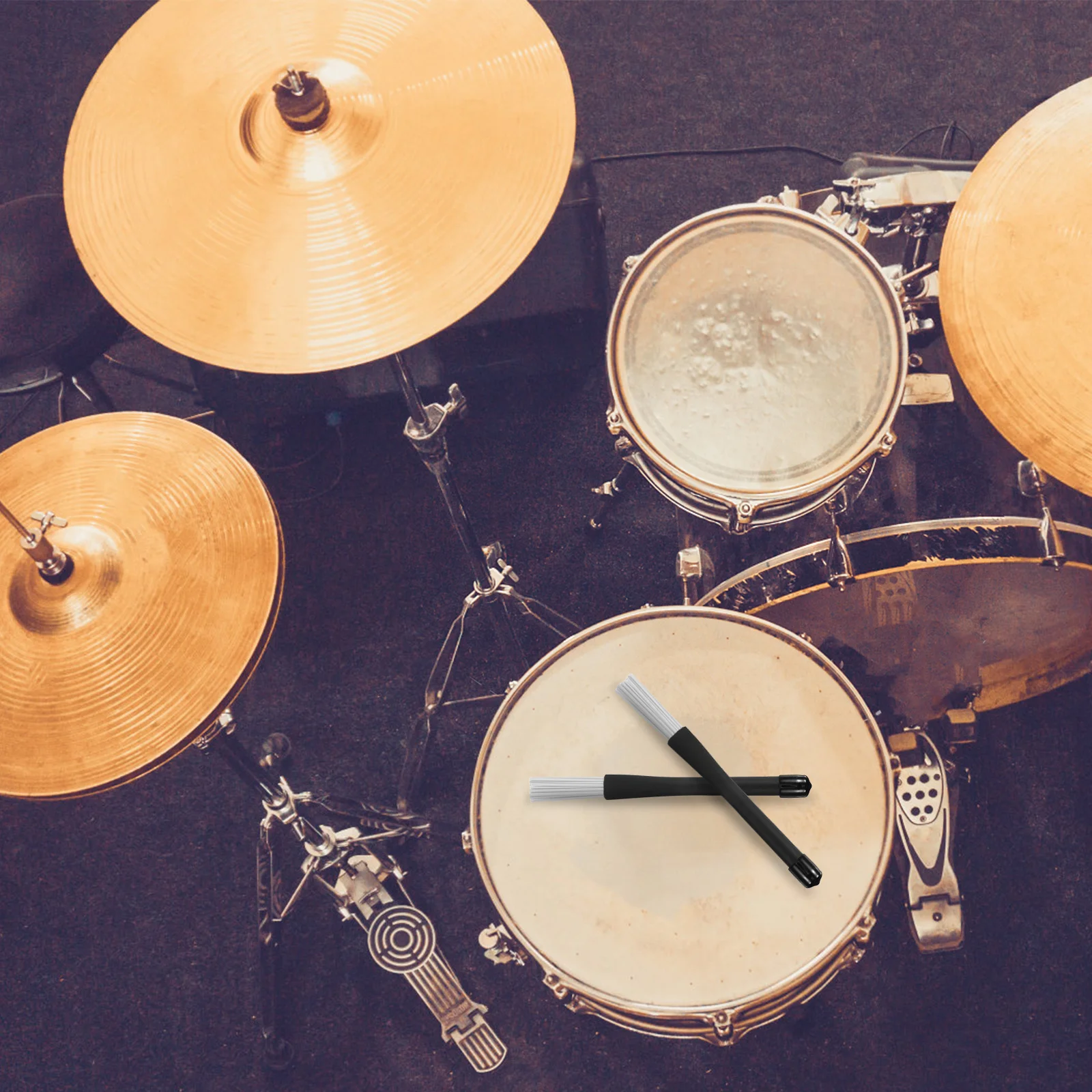 

4pcs Jazz Drum Brushes Flexible Nylon Drumstick Brushes For Jazz Drumming Protects Drum Heads Durable Reusable Lightweight