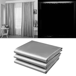 Blackout Curtains with Hooks Thickened Sunscreen Curtain Heat Insulation Nylon Material Shade Cloth Silver Coated Fabric