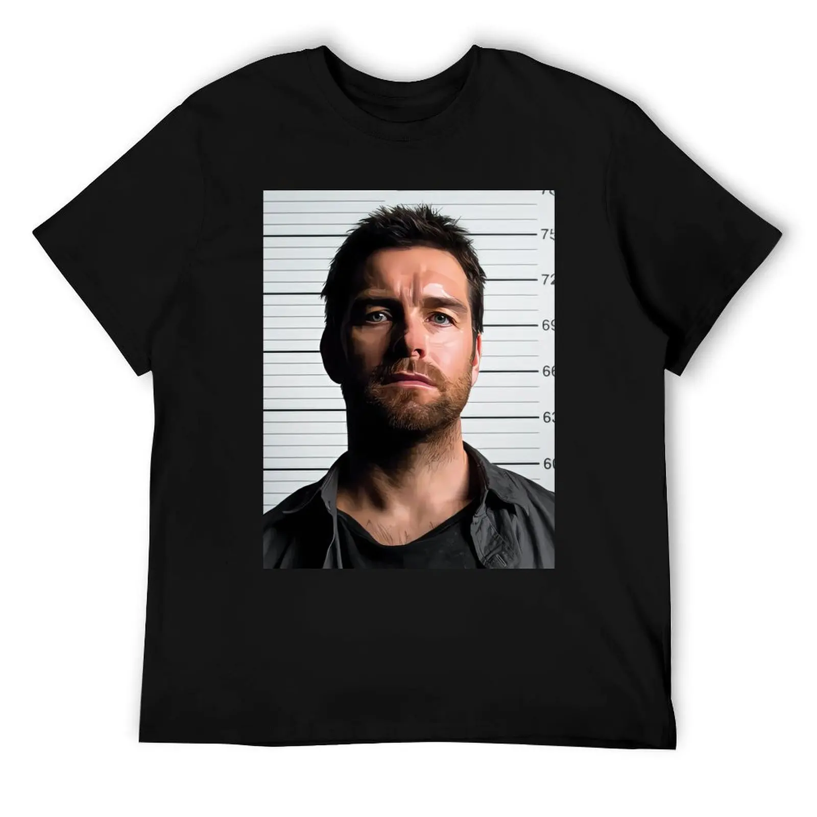 

Футболка с портретом Lucas Hood, мужские футболки, футболки с графическим принтом, футболки для мужчин, облегающая футболка