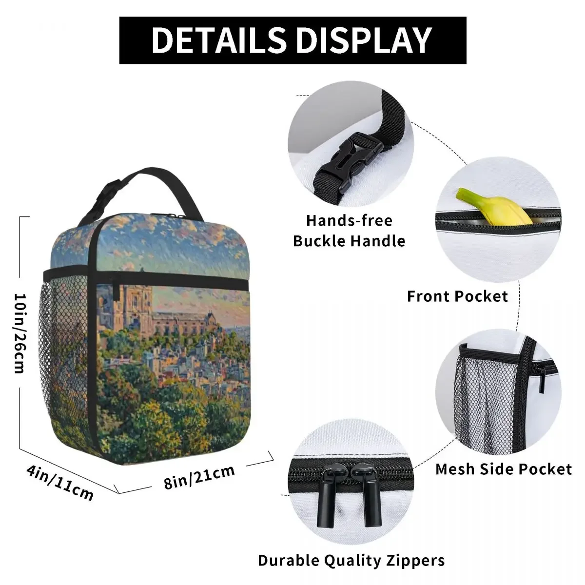 Bestselling Enna Sicily Industrial Style Carry Lunch Bag Backpacking Travel Lunch Bag