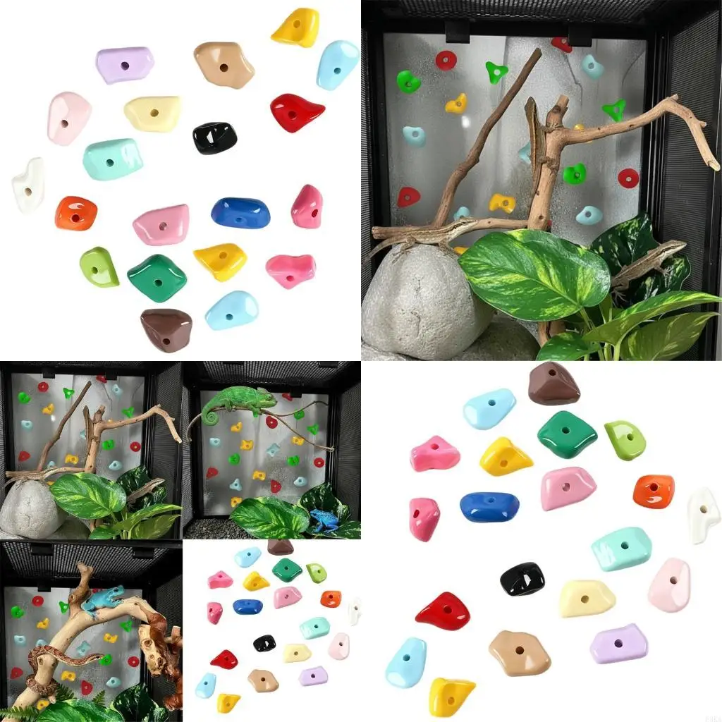   Multiple Use Acrylic Colored Gravels for Reptiles Enclosures Climbing Rock