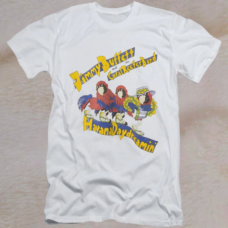 

Vintage Jimmy Buffett Havana Daydreamin White Full Size Tee Shirt