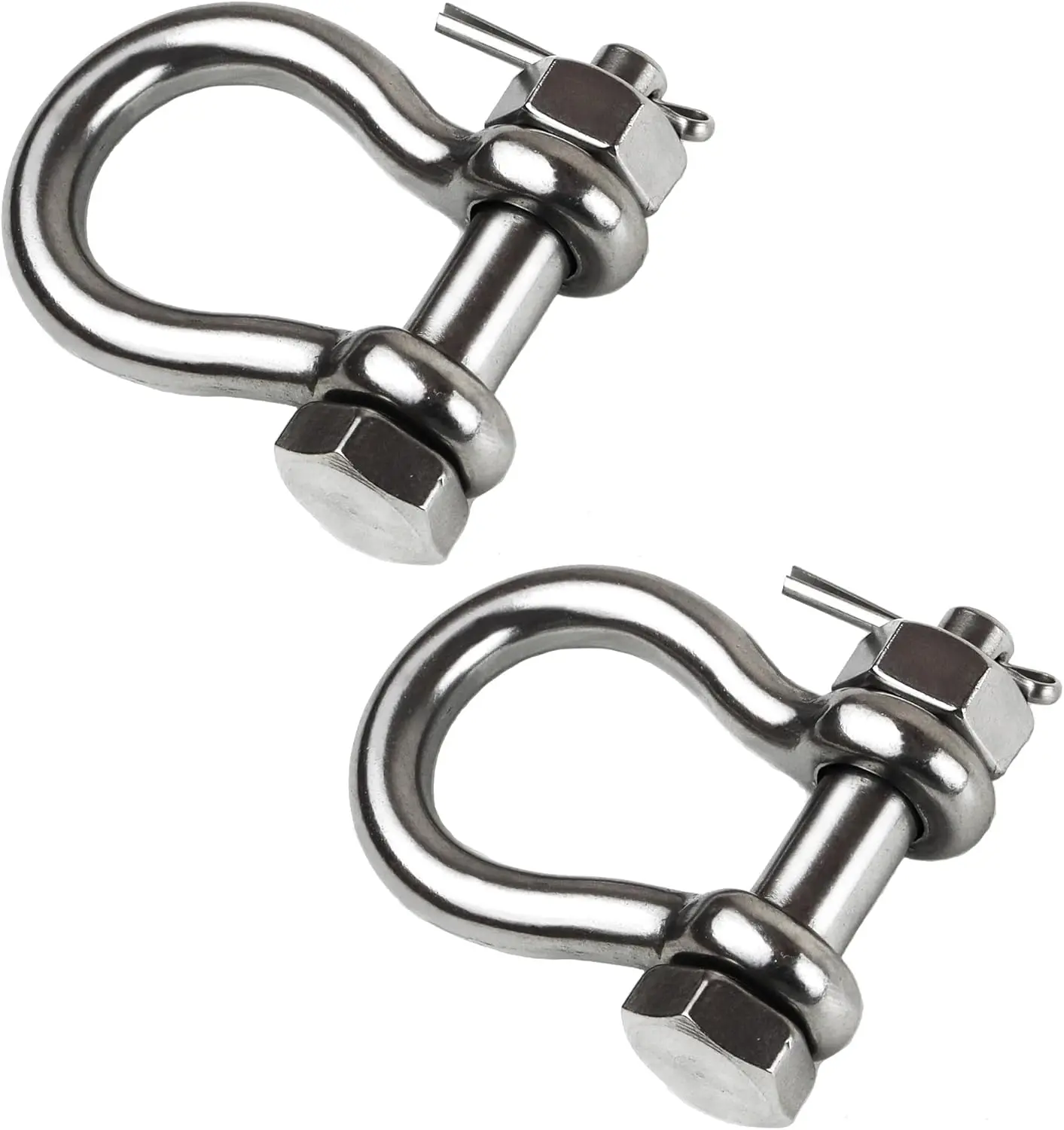 

316 Stainless Steel Boat Anchor Shackle 1/4" 5/16" 3/8" 1/2" with Cotter Pin for Marine Use