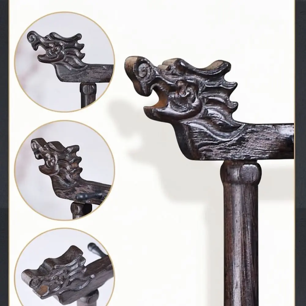 Wenge Wood Desktop Pen Stand Calligraphy Brush Hanging Rack Office Stationery Storage Desk Organizer Art Tool