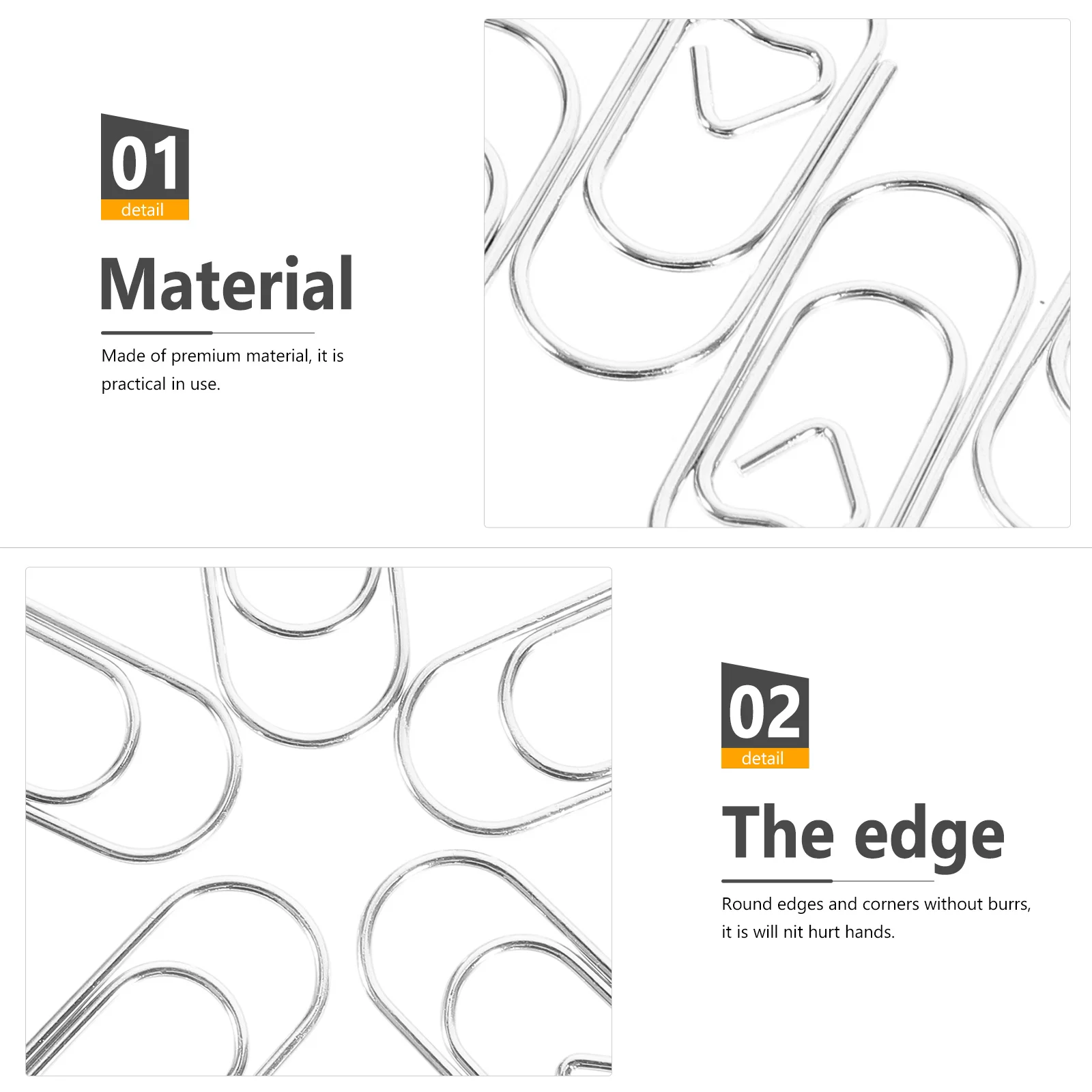 

150Pcs Decorative Heart Paper Clips Sturdy Metal Small Paperclips for Greeting Cards Journals Planners DIY Projects Office