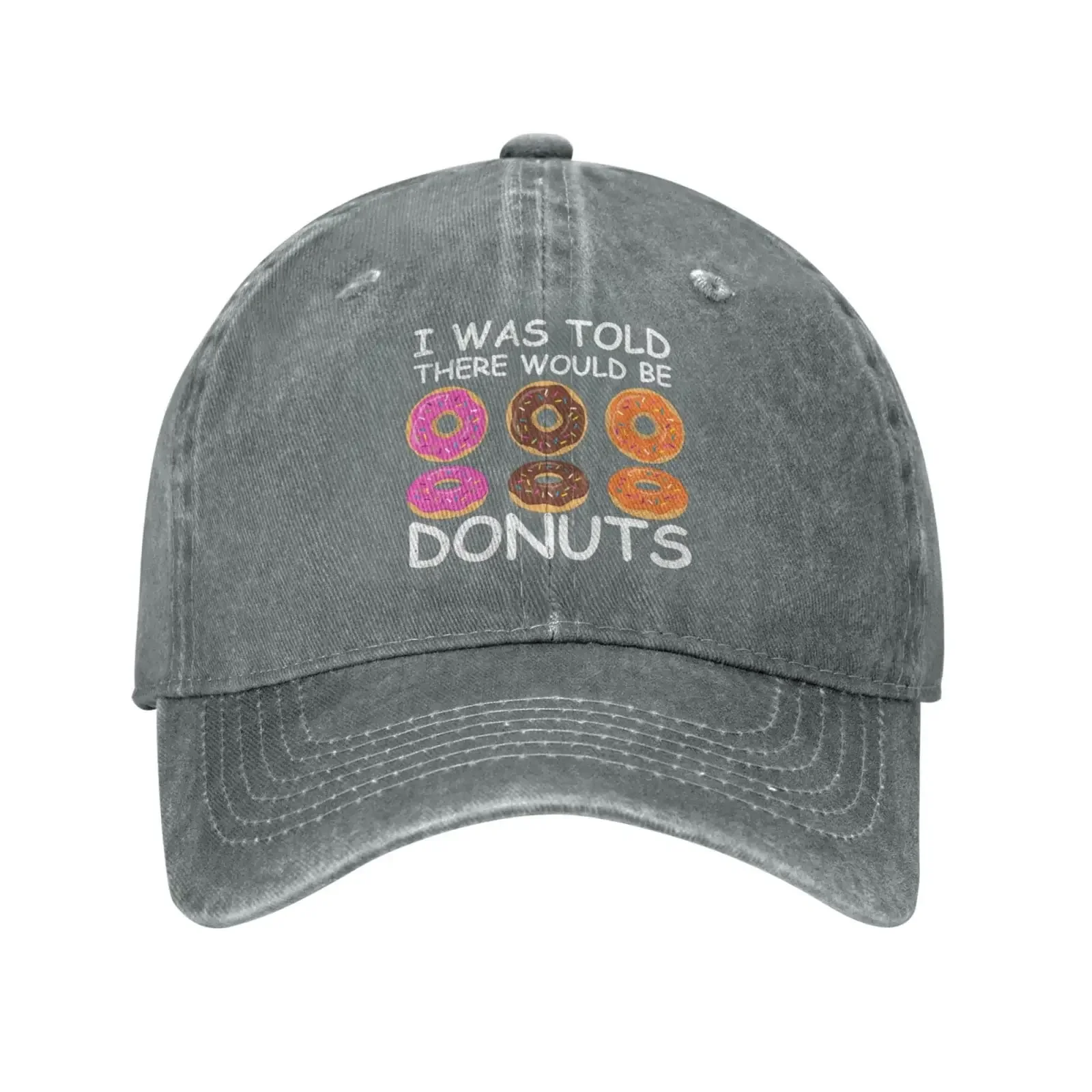 I was Told There Would Be Donuts Baseball Cap for Men Women Denim Hat Washed Cotton Fashion Cap Unisex Adjustable Sports Outdoor