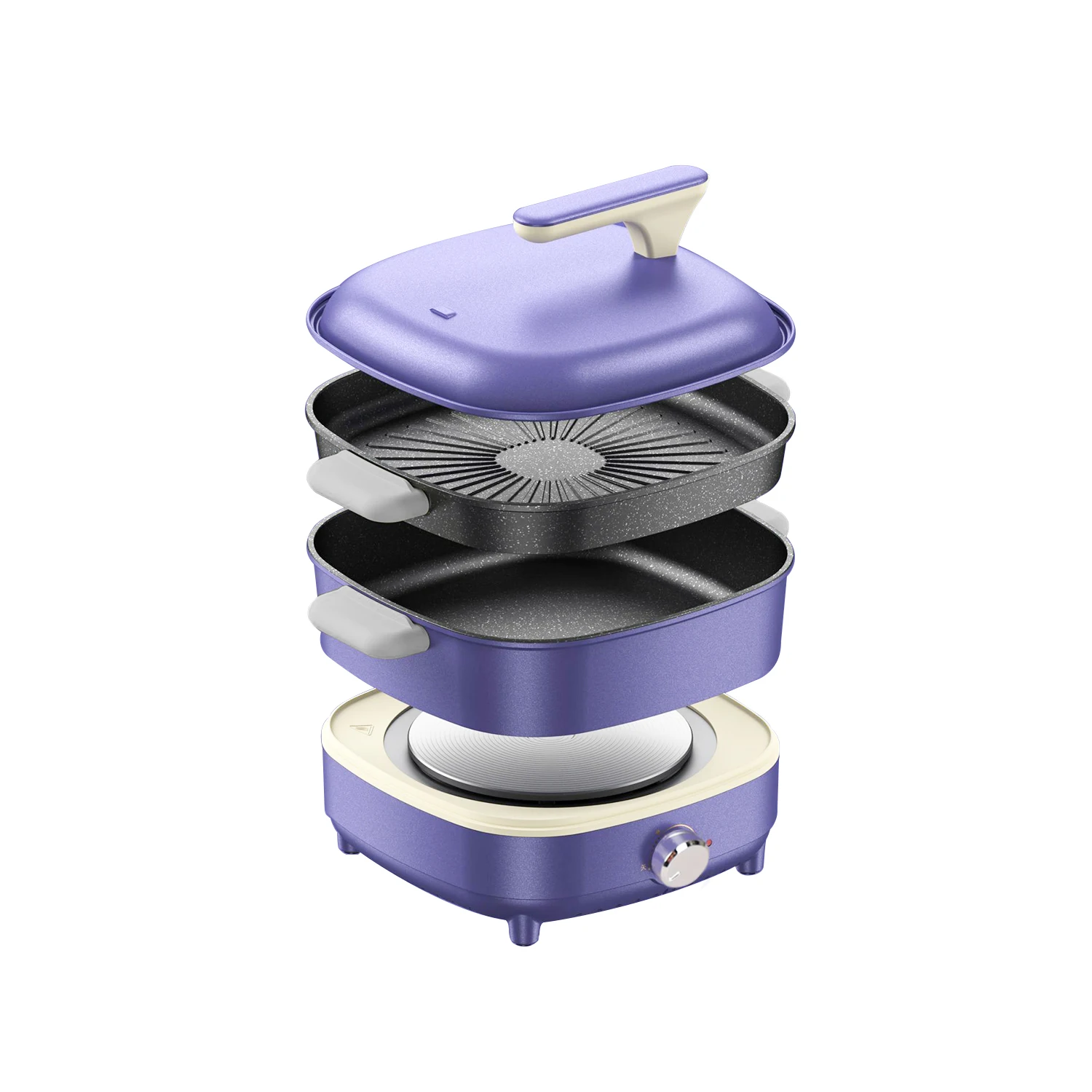 Mitcmolard Modern Multifunctional Electric Cooking Pot Grill Pan 2026 Trending Non-Stick Surface Cooking Pot For Home Use Use view 2