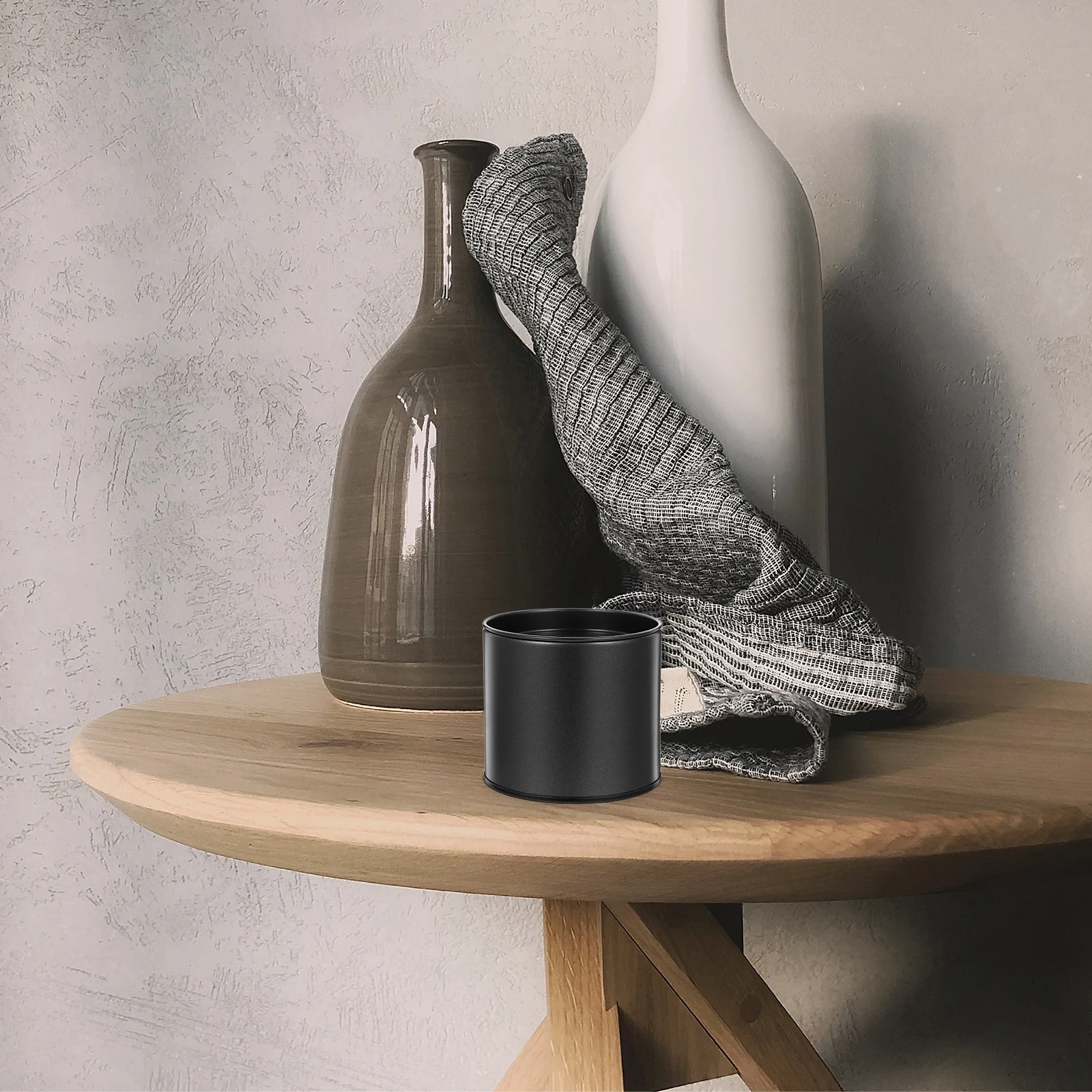 

1pc Matte Tin Canister Sealed Tea Coffee Sugar Storage Container, Airtight Food Jar For Kitchen Counter, Candy Cookie Tin, Spice