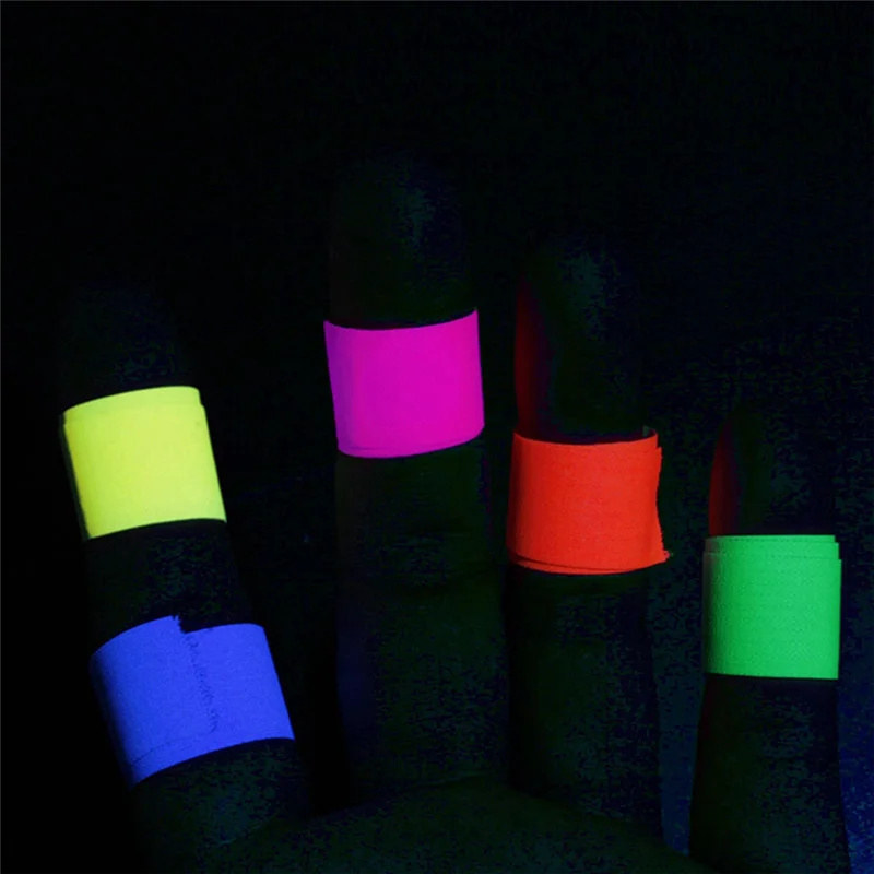 

AB46-UV Glow Cotton Tapes Neon Party Tape Safety Warning Neon Tape UV Tape Stage Props Wedding Home Durable Easy To Use