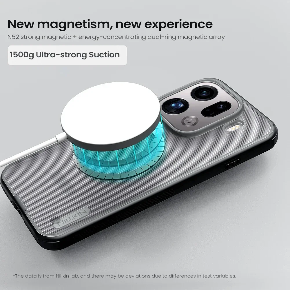 Nillkin Etui na telefon OPPO Find X9 Pro Find X9 Magnetic Super Frosted Shield Pro, odporne na odciski palców, odporne na wstrząsy, tylna obudowa — zdjęcie produktu 3