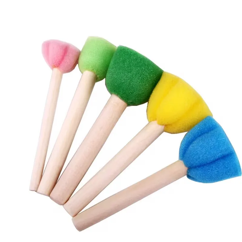 Malerei Schwamm Dichtung Pinsel Kit Pigment Druck Kulturelle Bildung DIY Kunst Liefert Zeichnung Requisiten Geeignet für Anfänger TMZ – Detail 17