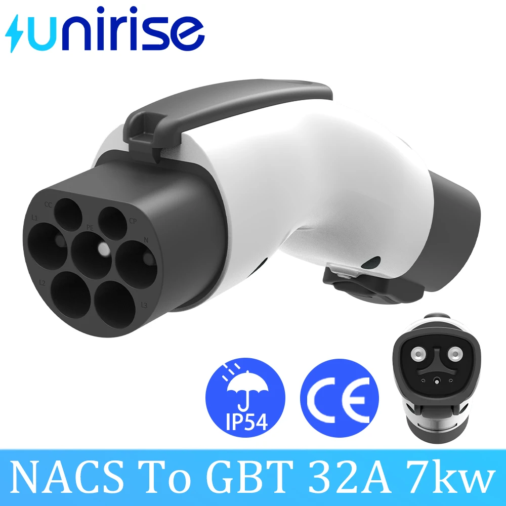 

NACS to GBT EV Adapter 32A 250V NACS to GB/T 20234 China Car 7KW AC Charger Connector For BYD Electric Cars Charging Converter