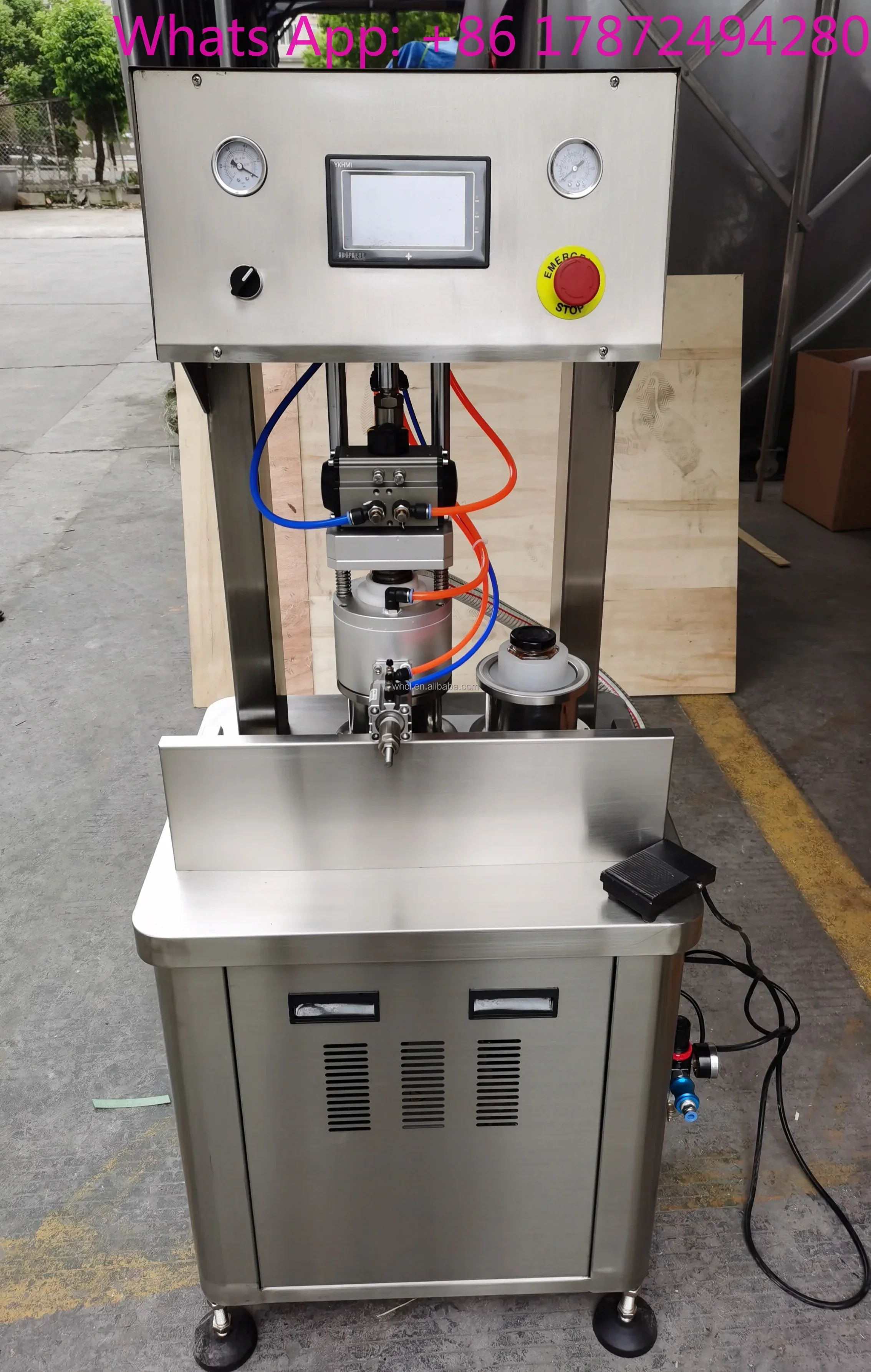 110 volt semi-automatic double chamber sealing machine vacuum bottle glass jar breaking sealing and sealing machine