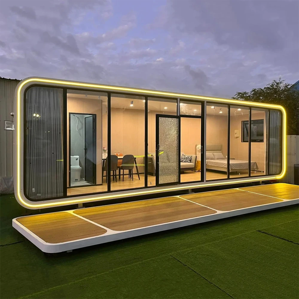 2026 MMC جراب جاهز جاهز عالي الجودة بطول 20 قدم و40 قدم، فيلات مصممة بالكامل للعيش في بيوت حاويات Apple Cottage #1