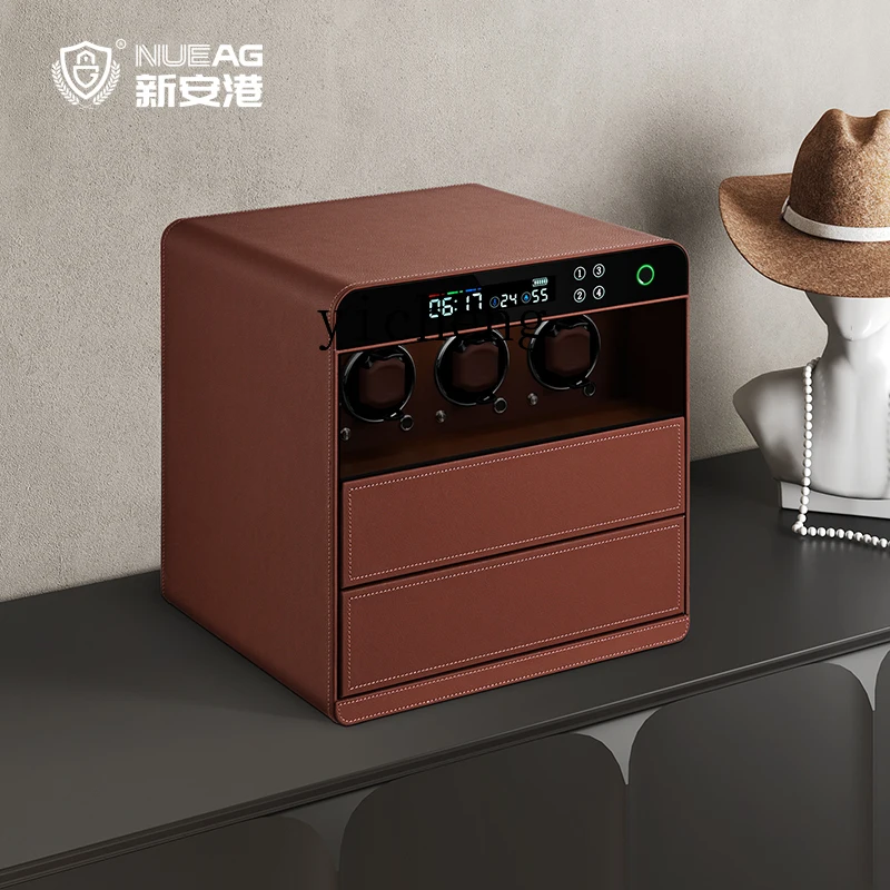 

LX password pumping smart watch shaker password box all leather wrapped all steel safe