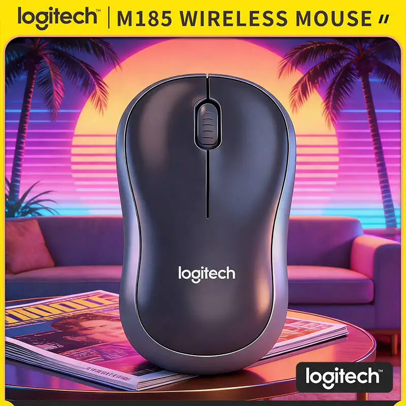 

Беспроводная мышь Logitech M185 для ПК, 2,4 ГГц, наноприемник, 1000 DPI, дальность 10 м, 12 месяцев автономной работы, плавное наведение, аксессуар