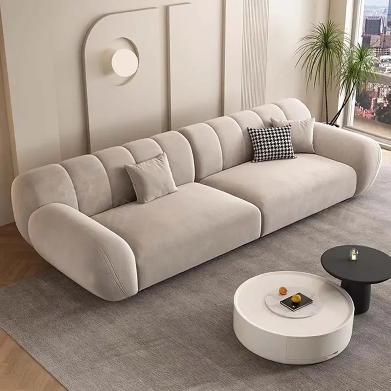 Fabric Living Room Sofas Modern Minimalist Sectional Modular Sofa Elegant Comfortable Canape Salon De Luxe Nordic Furniture