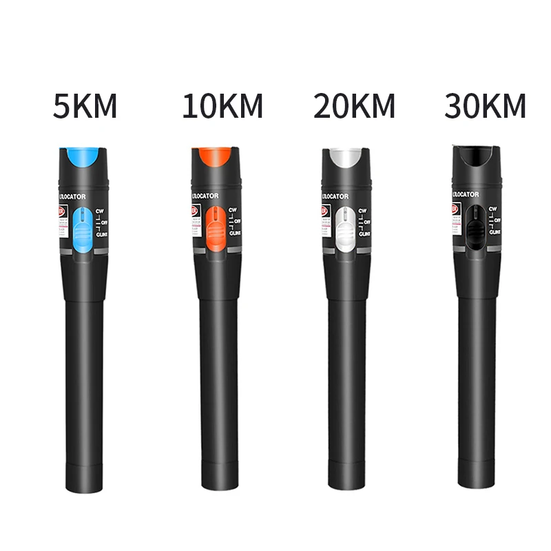 Localisateur visuel de défauts, testeur de câble à fibre optique, stylo à lumière laser rouge, type Sc/fc/st, portée 5-30km, 30mW, 20mW, 10mW, 5km