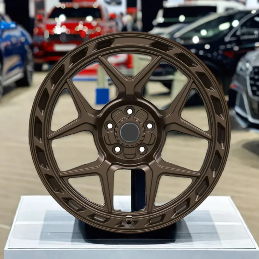 

High Quality Customized 17-22 Size Alloy Forged Wheel Monoblock Matte Bronze with 0mm ET Polished Finish New Condition