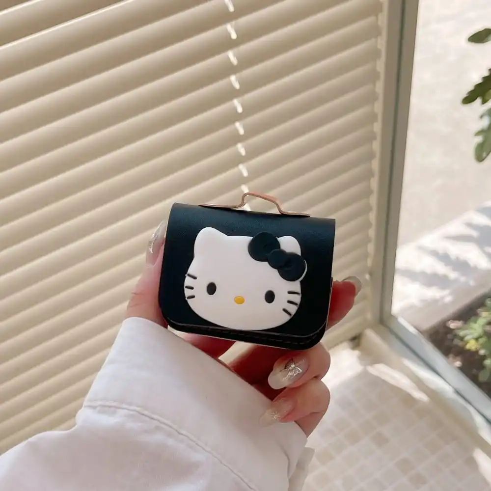 Funda protectora para auriculares de Hello Kitty, cubierta de cuero suave anticaída para AirPods 1, 2, 3 Pro, 2rd
