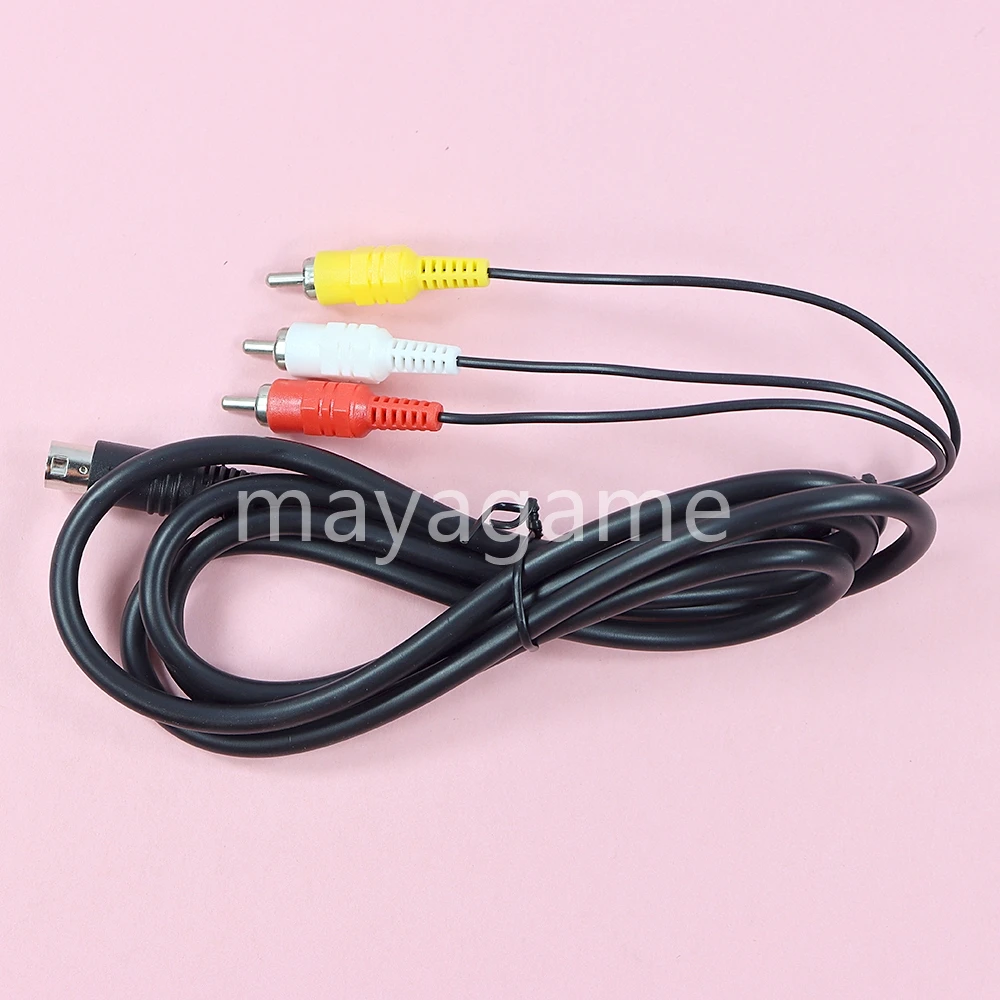 Cabo AV de áudio e vídeo de 6 unidades para Sega Genesis 1 2 3