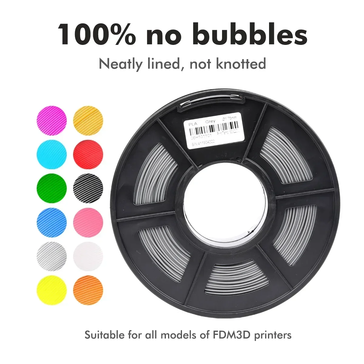 Neu! PLA-Filament 10 kg 3D-Drucker-Filament PETG 1 kg/Rolle 1,75 mm ± 0,02 mm 100 % Filament-Linie ordentlich FDM-Druckmaterialien