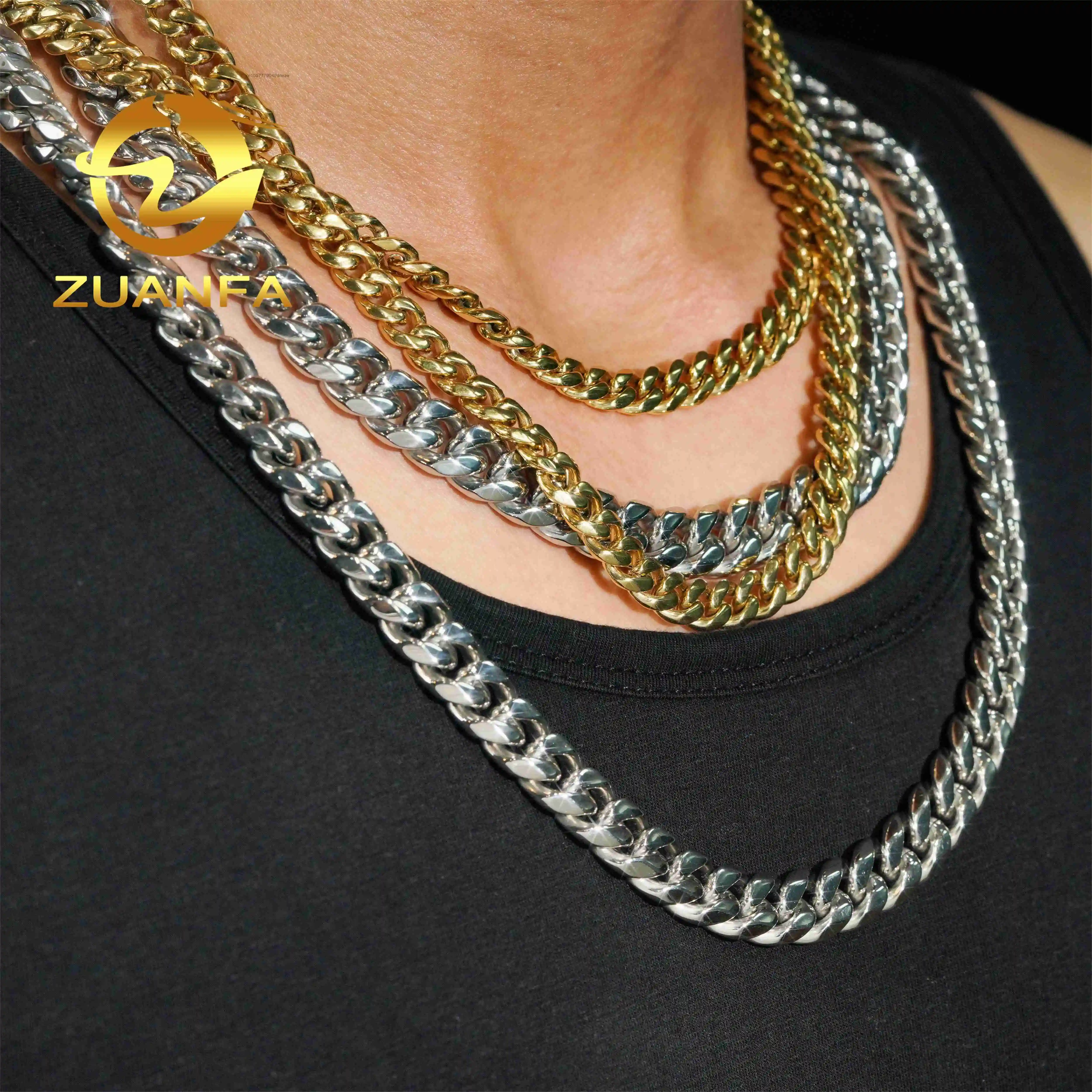 Shipping Ready 8mm 10mm 12mm High Quality 316L Stainless Steel Cuban Link Chain Bracelet Hip Hop Jewelry for Men Gift..