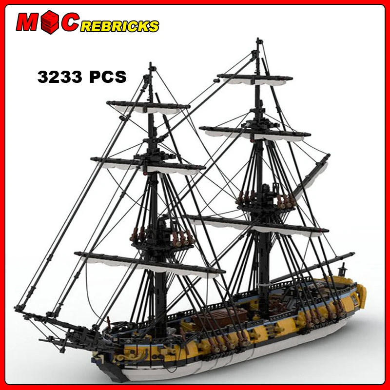 

MOC Military Series Royal Navy Challenger Sloop Pirate Warship Model DIY Assembling Bricks Building Blocks Boy Toy Kid Xmas Gift