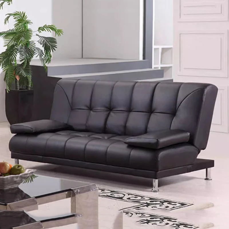 Black Waterproof Sofas Beds Soft Fancy Unique Lazy Floor Nordic Couch Bed Modern Sectional Wood Divani Da Soggiorno Furniture