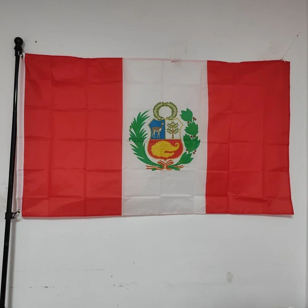 

Peruvian Flag 150x90cm - Durable Polyester National Banner for Indoor/Outdoor Home & Festival Decoration