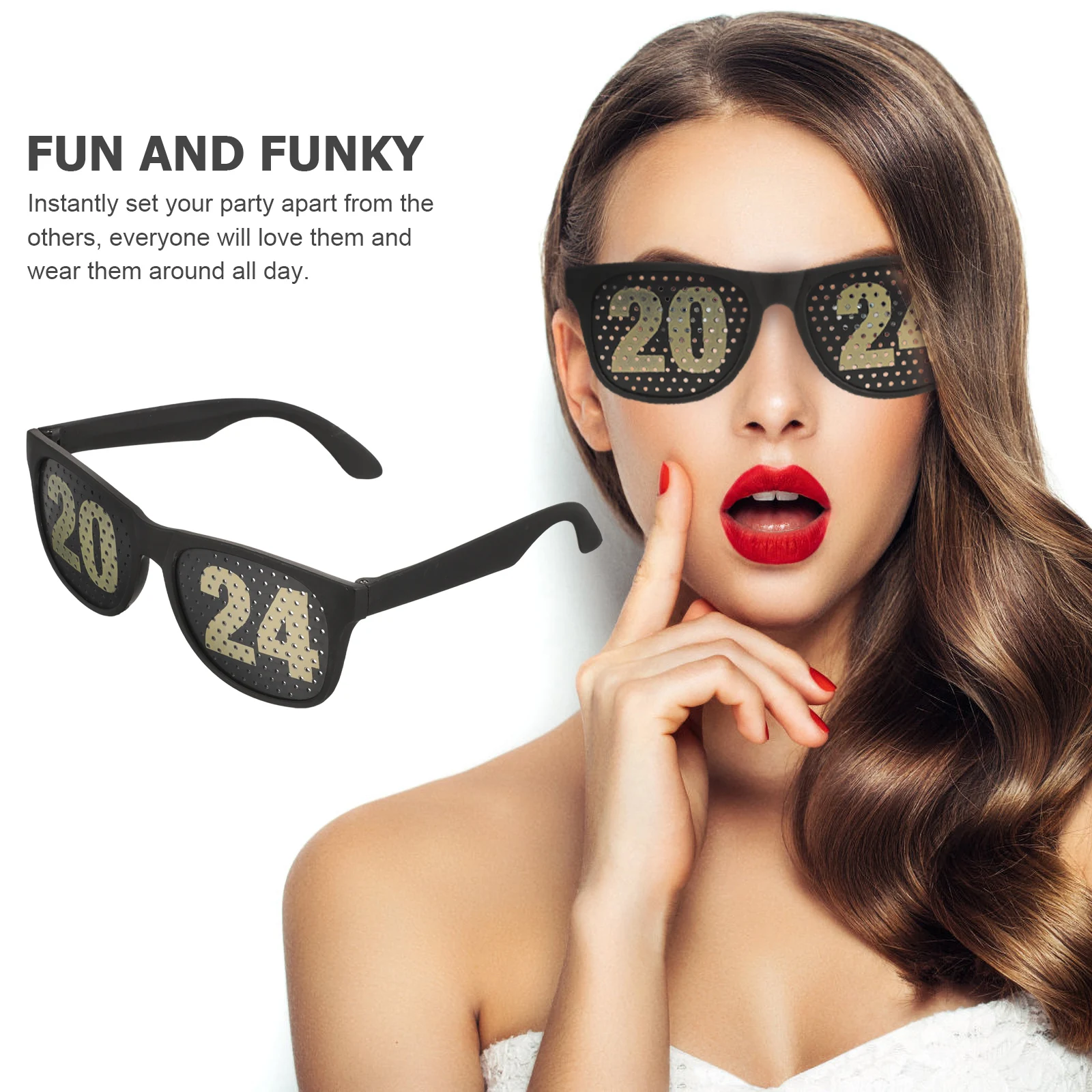

2024 New New Year Costume Accessory Eyeglasses Decors Performance Props Comfortable Fit Digital Props 2024 Eyeglasses Supplies