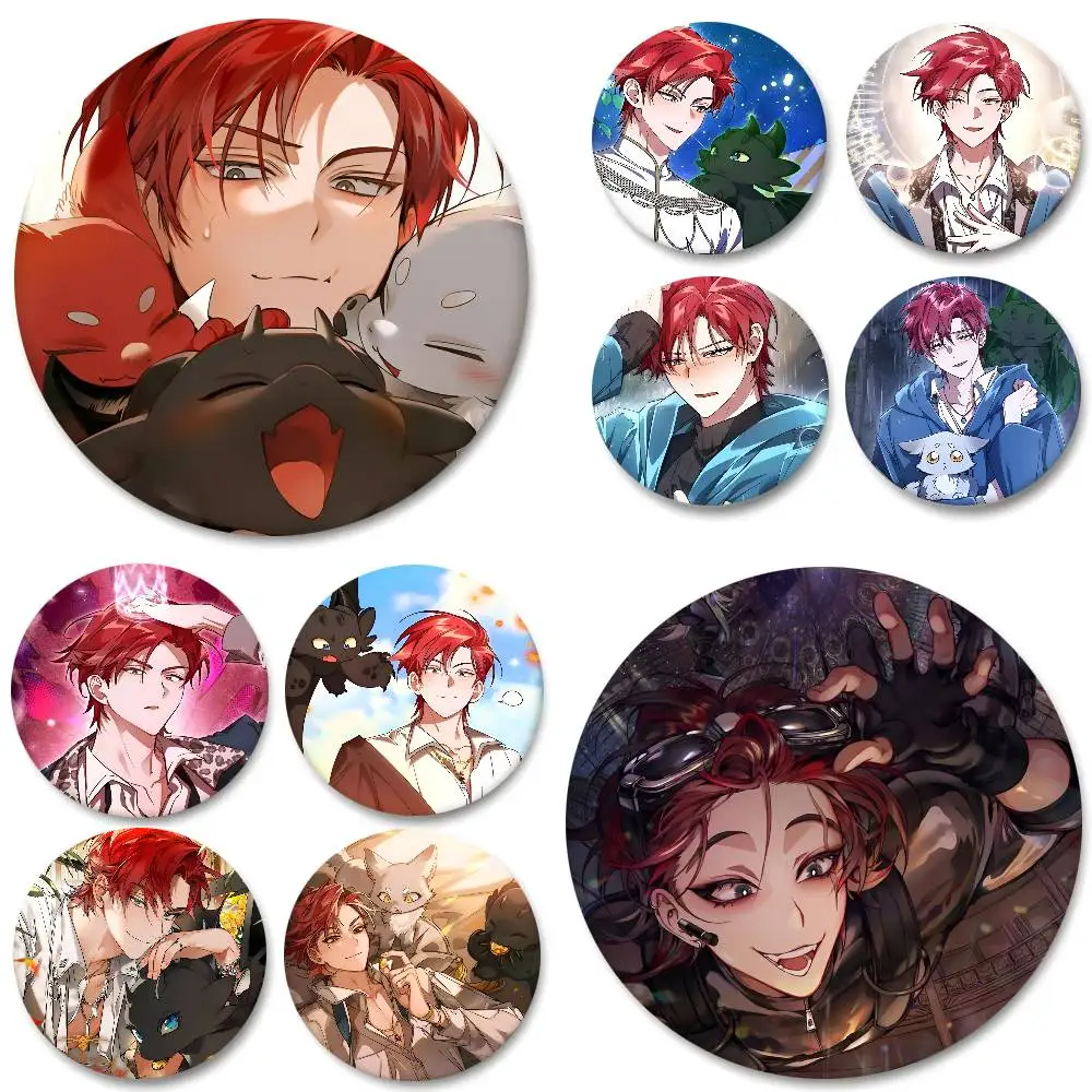 Insignias de la familia de Trash Of The Counts de Manga coreana, insignia redonda, broche de moneda de hojalata, accesorios para mochila, Pin de solapa
