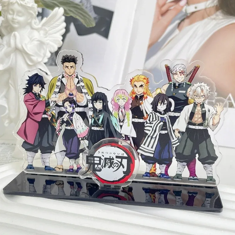 Demon Slayer Acrylic Ornaments Kamado Tanjirou Tomioka Giyuu Anime Figure Desktop Decoration Models Children Toys Birthday Gifts