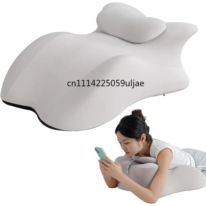 Adjustable Headrest Reading Pillow for Bed Adults - Memory Foam Back Support Wedge for Acid Reflux, Snoring & Legs