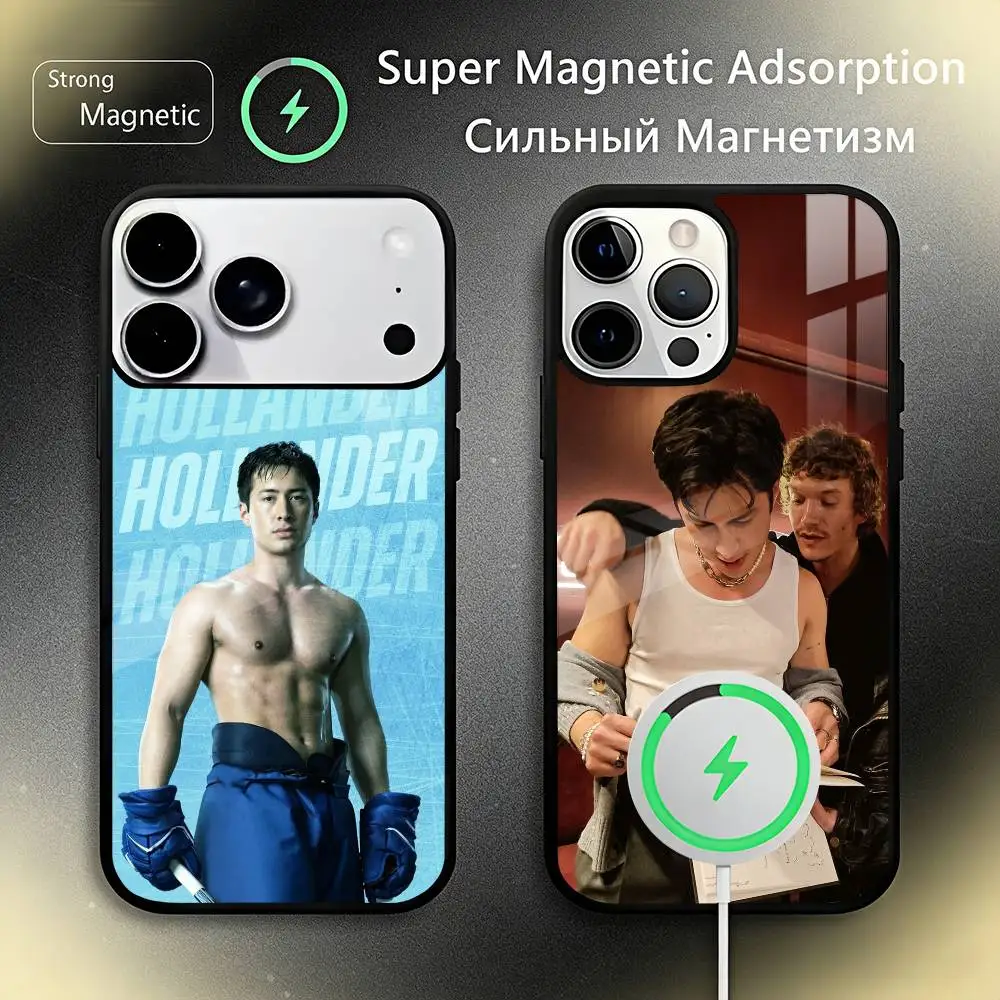 

Чехол для телефона S-Shane Hollander H-Hudson Williams для iPhone 17, 16, 15, 14, 13, 12, 11 Plus, Pro Max для беспроводной зарядки Magsafe