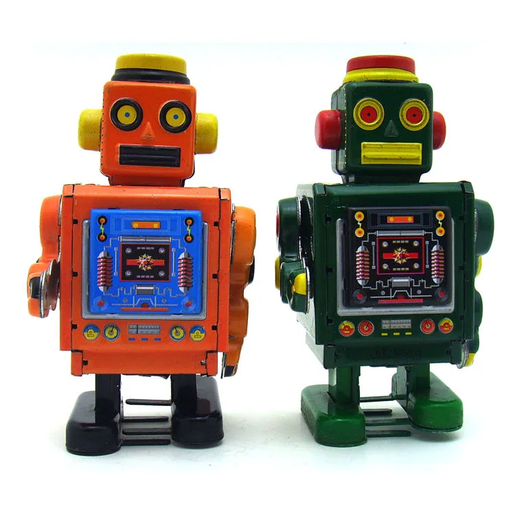 MS519 Robot kolekcja dla dorosłych Retro lalka Cafe Home Model ozdoba blaszana zabawka