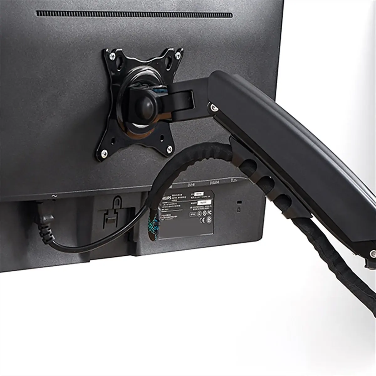 A55T F80 Desktop Spring Monitor Arm 17-32inch LCD LED Monitor Holder Mount Arm Full Motion Display Stand Loading 2-9 Kgs B