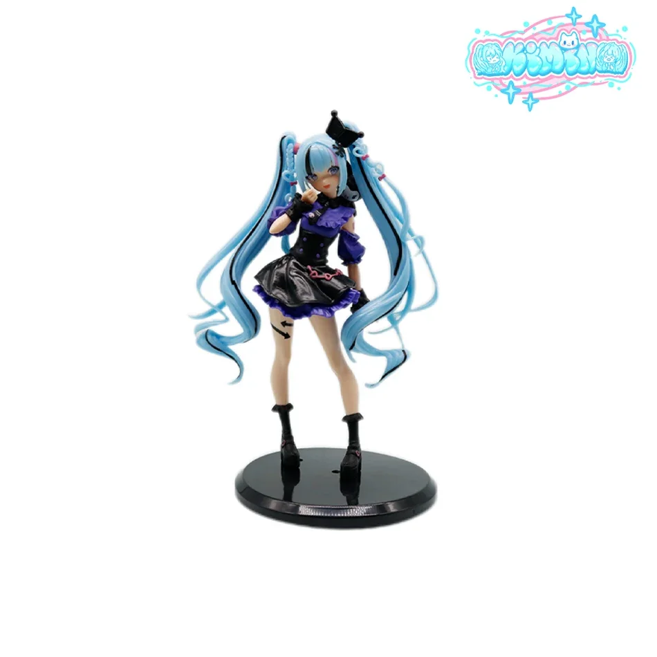 Anime Hatsune Miku 22CM Kuromi Hatsune Actionfigur Modell Spielzeug Niedliche Actionfigur PVC Sammlerstück Desktop-Accessoires Geschenke Spielzeug – Detail 2
