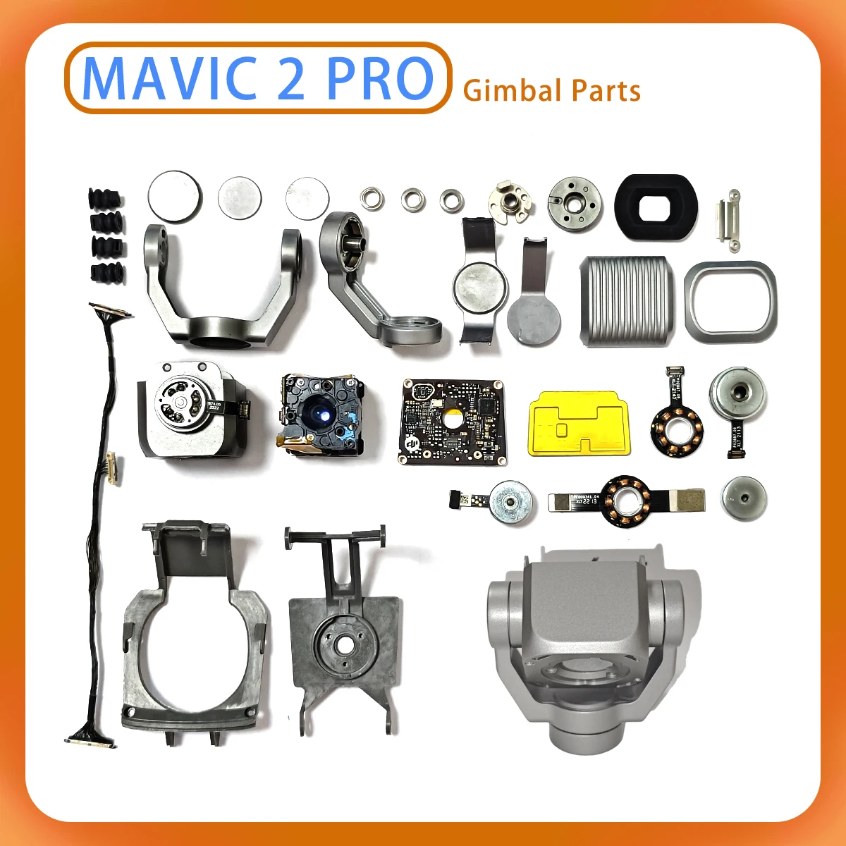 Genuine Mavic 2 Pro gimbal accessories, yaw pitch rolling motor, lens, frame mount, motherboard, PTZ cable for DJI Mavic 2 Pro