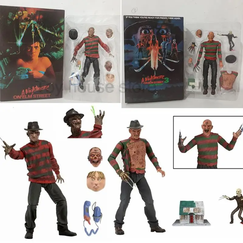 NECA Freddy Krueger Action Figure Collectible Model Toy Halloween Horror Christmas Gifts