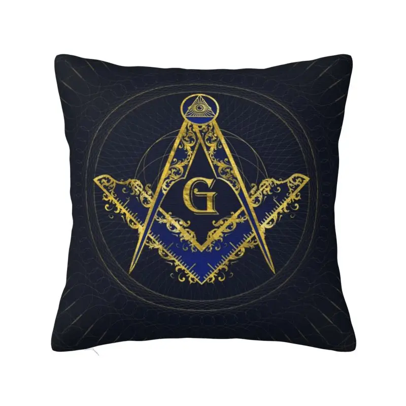 Freemason Evil Eye Symbol Pillow Bedroom Decoration Fashion Masonic Mason Cushion Decoration Salon Square Pillowcase