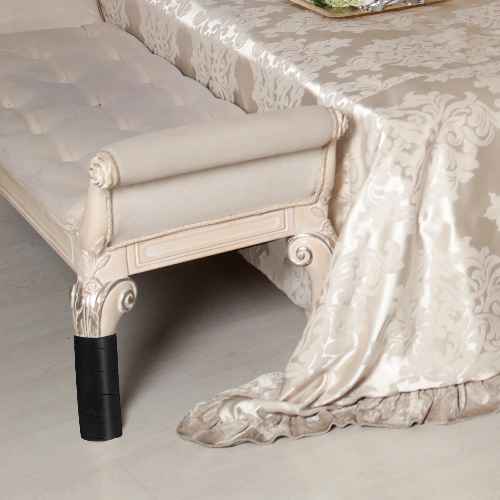

Bed Frame Leg Protectors Anti Slip Covers Reduce Noise Protect Furniture Legs Easy Install Hardwood Floors Carpet Tiles